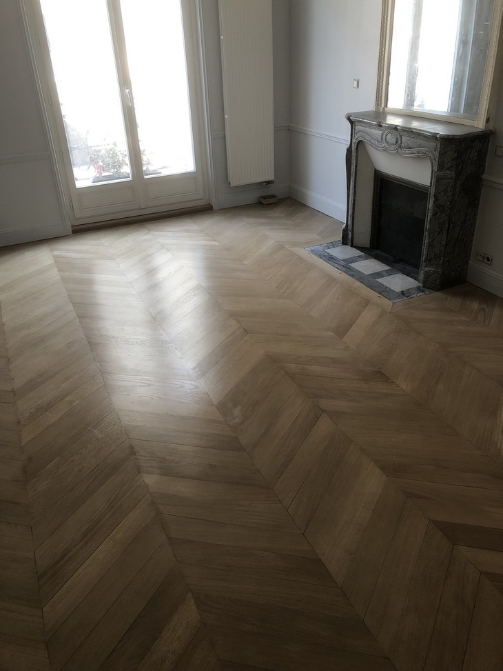 Parquet chne point de hongrie, lames de 10cm de large, Qualit PR 